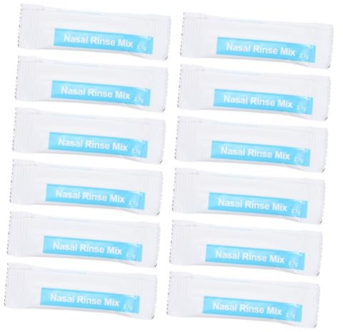 Ipetboom 40paquetes Sal Para Lavado Nasal Instantáneo Mezcla Salina Para Enjuague Nasal Sinusal Cada Uno Uso Diario Para Adultos y Niño Niña