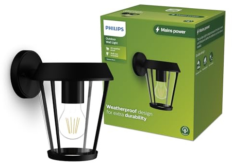 Philips Sunera Applique d’Extérieur, Max 25 W, Culot E27, Noir