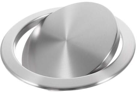 CAFIEDR Papelera con Tapa abatible, integrada en la encimera, de Acero Inoxidable, versátil y Elegante, 23,8 cm.