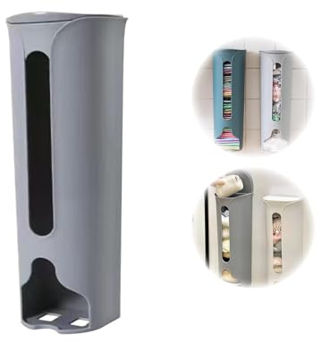 Soporte para bolsas de plástico, organizador montado en la pared para almacenamiento de cocina, accesorio de cocina duradero y funcional