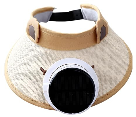 Sun Hat with Fan - Lightweight Solar Brim Hat with Fan,3-Speed Adjustment Cooling Portable for Sports Beach Concert Gym Outdoor Hiking Vacation Garden Workout Travel Yoga Festival Cycling
