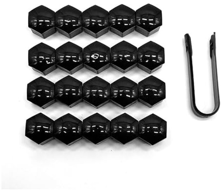 BFRDGE 20 Stück radmutterkappen radschraubenkappen, für VW Golf 7 Variant/Golf Variant R R-Line Wagon Sechskant-Reifen Muttern-Abdeckungen, mit Entfernung Werkzeug,A-21MM