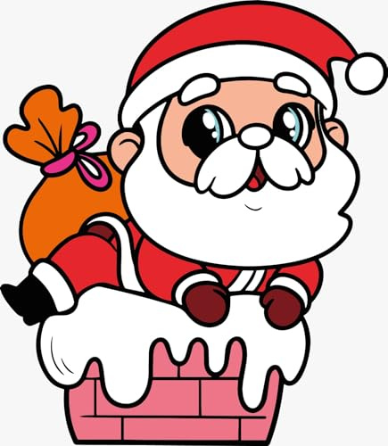 Piñata Navideña de Santa Claus, 50 cm, Diseño de Chimenea