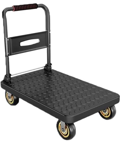 OUYUE Durevole Carrello Portapacchi Carrello Pieghevole for Impieghi Gravosi, Carrello A Mano Pieghevole for Uso Domestico E in Ufficio Carrello con Ruote Portatutto