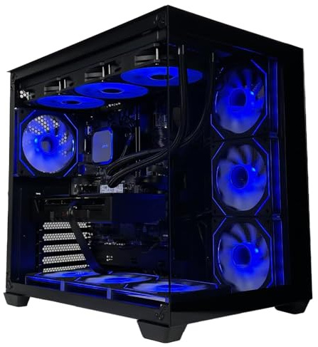 PJ DIGITAL STORE EGEMONE V12 - Pc gaming Ryzen 7 7800X3D, Rx 9060 XT 16Gb, Ram 32Gb DDr5 6000 Mhz, Ssd NVMe 1000Gb, Dissipatore a liquido 360mm, Windows 11 Pro, Pc desktop gaming, fino a 5,00 ghz