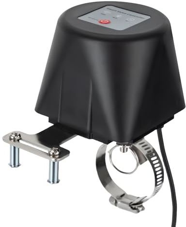 Intelligente Ventilsteuerung, Intelligente Wifi-Ventilsteuerung, Ventilsteuerung,Gasventil,AN-Steuerung,Wasserabsperrventil für automatische Bewässerung und Hauswasserversorgung ﻿ ﻿ (Schwarz)