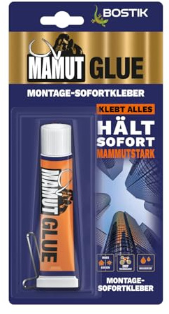 BOSTIK Pegamento universal híbrido de MAMUT GLUE blanco, adhesivo instantáneo de montaje flexible en todos los materiales, para interior y exterior, así como bajo el agua y bajo condiciones climáticas