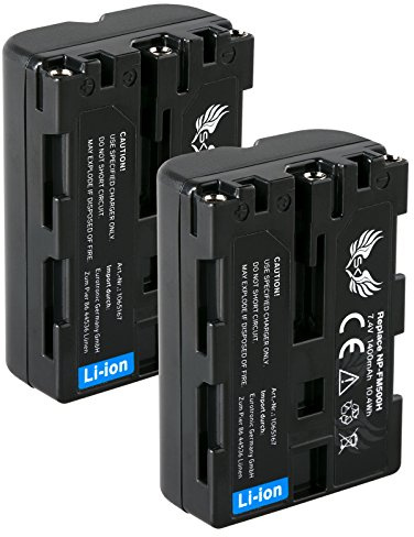 2X SK Akku Ersatz für Sony NP-FM500H | 1400mAh | NP-FM500 Sony Alpha 57 77 99 II A57 A58 A65 A68 A77 A77V A99 II DSLR A450 A580 A700 A850 A900