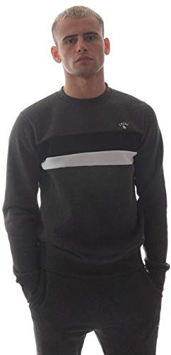 KRONK premium fleece dubbel rand tröja normal passform
