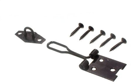 100 x HASPS & Heftklammern für Vorhängeschlösser, Draht, 75 mm, Schwarz