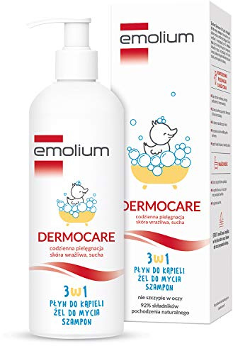 EMOLIUM Dermocare 3-in-1 Bath Lotion Wash Gel Shampoo 400 ml for Children from 1 Month