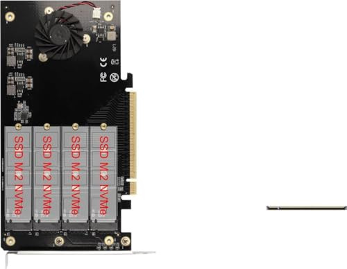 Delock PCI Express x16 - Scheda 4 x interna NVMe M.2 Key M