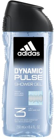 Adidas Dynamic Pulse 3in1 Körper, Haar und Gesicht Duschgel für ihn, 250ml
