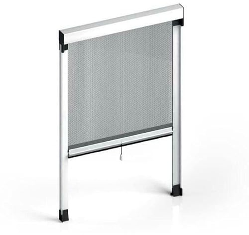 Zanzariera Verticale a Rullo con Frizione Riducibile fai da te in kit Vari Colori e Misure disponibili (120x160, Bronzo)