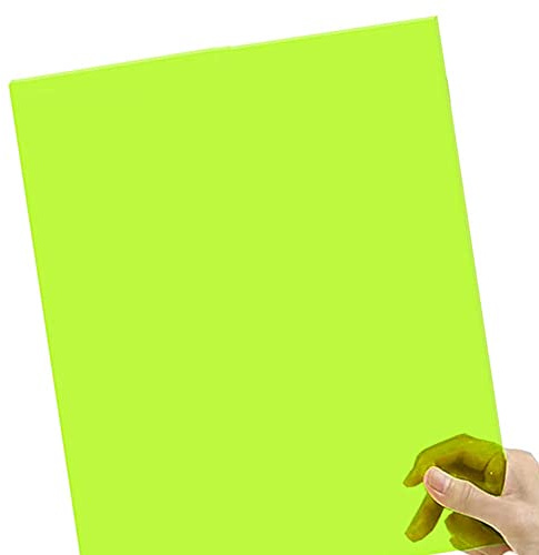 SKYPRO Acrylglasplatte, Leuchtend Grün, 0,3 cm dick, 30,5 x 20,3 cm, Kunststoff-Plexiglas für Basteln und mehr