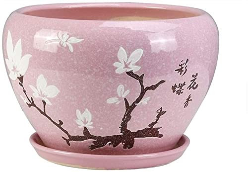 Innendekoration, Grünpflanzenbehälter, Regal, großer Sukkulenten-Pflanzgefäß, einfacher Keramik-Blumentopf mit Abflussloch, Untertasse, Wohnzimmer, Desktop-Bonsai-Töpfe, Garten, Blumentöpfe