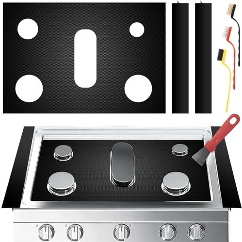 Hasanbar Stove Cover Gas Stove Top Burner Covers Protectors for Samsung Gas Range Stove Mat Protector Reusable, Oven Liners Mat Gas Range Protectors Covers, Stove Guard Non-Stick Washable