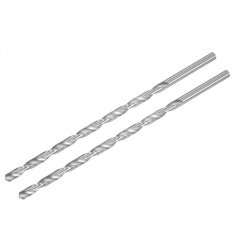 TA-VIGOR 2Pcs 6.8mm Extra Long Twist Drill Bits 200mm HSS Straight Shank | High Speed Steel Spiral Drill Bits for Wood, Metal, Aluminium and Plastic