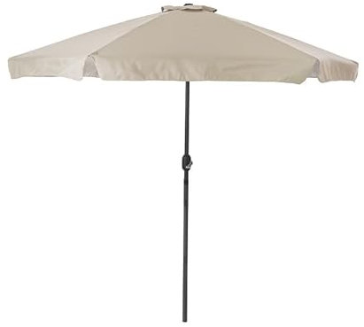 Aremar Sombrilla Terraza Exterior Grande Octogonal 3 Metros de Diámetro, Sombrilla Jardín Grande 244 x 300 cm. (Beige)