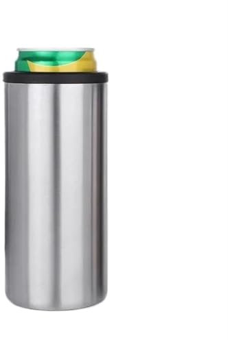 vinkylare Ölflaska Cold Keeper Burk/flaskhållare Dubbelvägg vakuumisolerad ölflaska kylbar tillbehör vintillbehör(12oz Slim)