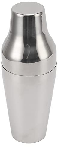 Nikou Coctelera de acero inoxidable, mezclador de martini de 2 secciones estilo francés para bar, hogar, camping, picnic, plateado, coctelera de acero inoxidable