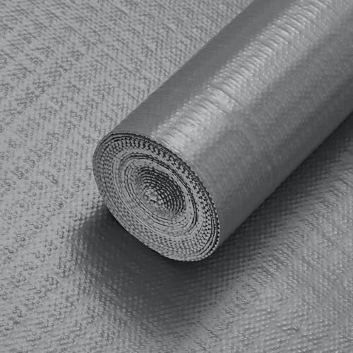 Viseeko Drawer Liners Non Slip, 30 x 300 cm Shelf Liners Solid Grey | Waterproof, easy trim to fit. Non slip mat for kitchen cupboard, cabinet, refrigerator, RV, caravan, rugs. Washable.