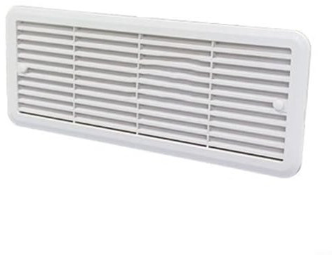 Rejilla de ventilación grande para frigorífico Thetford, 483 x 186 mm, cubierta de ventilación, para caravana, autocaravana, caravana, 62445480 (blanco)
