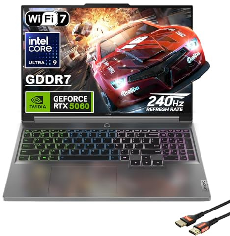 Lenovo Legion 5i 16 Gaming Laptop - Intel Core Ultra 9 275HX - GeForce RTX 5060 - WQXGA (2560x1600) - Windows 11 Home-W/HDMI Cable (32GB RAM | 1TB PCIe SSD)