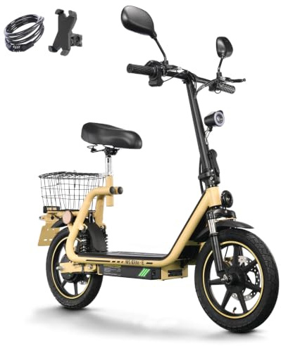 TWOFISH E Scooter mit EEC zugelassenl, Elektroroller Erwachsene mit 48V 13Ah Akku und 500W Motor, 30 km Reichweite, 14 Zoll Reifen, Geschwindigkeiten, Vorder- & Hinterfederung, M5 Elite E