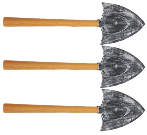 TOYANDONA Lot de 3 Pelles en Mousse Naine pour Costume Halloween, Accessoires de Farces d'halloween Légers et Résistants, Bêche en Plastique pour Spectacles, Cosplay et Fêtes de Déguisement