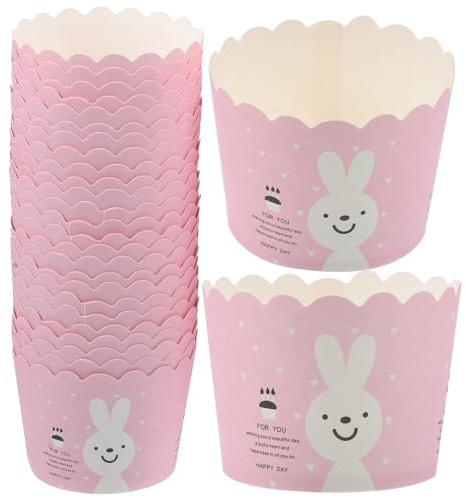 SUPVOX 100 Moldes para Muffins Pequeños de Papel Antiadherente, Taza para Hornear Pasteles Casera, Resistente a Altas Temperaturas, Papel de Calidad Alimentaria, 100 Unidades para Uso