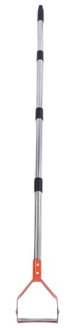 Zhjvihx Azada con Estribo, Azada para Deshierbe, Largo Ajustable, Herramienta de Jardín Resistente de 30 a 72 Pulgadas con Cuchillas de Acero Al Carbono para Macizos de Flores, Patios, (Orange)