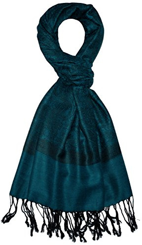 Lorenzo Cana Designer Herrenschal hochwertiger Markenschal jacquardgewebtes Paisley Muster 70 cm x 180 cm Modal harmonische Farben Schaltuch mit Fransen 9331411