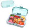 SGAONSN Kids Lunch Box, Bento Box for Kid with 6 Compartments, BPA Free Plastic Picnic Snack Salad Boxes Baby Bento Boxes(Blue)