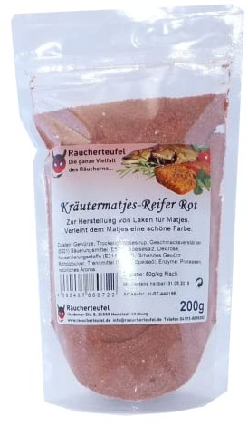 Räucherteufel Kräutermatjes rot/Reifer 200g, Matjesreifer, Hering
