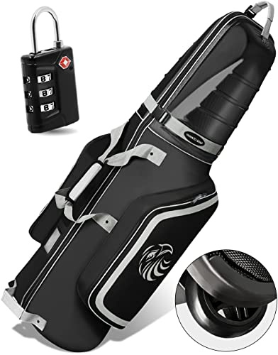 yamato Golf-Reisetasche mit ABS-Hartschalen-Oberseite, Reise-Golftaschen für Fluggesellschaften mit Rädern, Golf-Reisetasche (TRAVEL Bag 03)