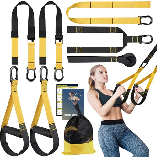 Home Resistance Training Kit, Bodyweight Resistance Bands with Handles, Door Anchors, Heavy Powerlifting Strength Workout Straps Full Body Complete Home Gym Workout Equipment