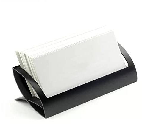 Visitenkartenetui für Männer und Frauen Personalisierter kreativer Desktop-Visitenkartenhalter (Color : Black, Size : As Shown)