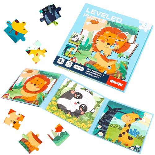 RUNEAY Magnet Puzzle Ab 2 Jahre, Magnetspiel Kinderpuzzle Tier, Lernspielzeug für Kinder, Reisespiele und Reisespielzeug