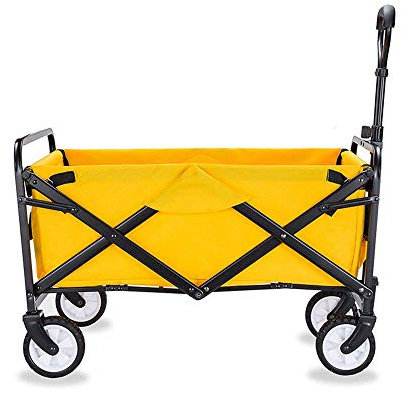 CCKUHN Faltbarer Wagen, zusammenklappbarer Wagen, Strandwagen, All-Terrain-Gebrauchswagen, Outdoor-Gartenanhänger, Transportwagen, Traggewicht 60 kg, für Camping, Einkaufen, Gar