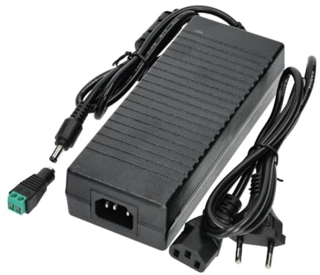 Jandei - Fuente de Alimentación Transformador Enchufable 110/220V AC a 12V DC 100W 8,3A, Cable 1m y Conector Hembra. Instalación en Interior IP20, para Tira Led, Neón o Dispositivos de Bajo Voltaje