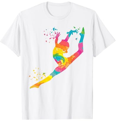 Turnerin mit Boden Mädchen Kinder Rhythmische Gymnastik T-Shirt