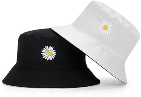 2 Pezzi Cappello da Pescatore Reversibile Cappello da Pescatore Cotone Cappello da Sole Donne Uomo Cappello da Pesca Pieghevole Spiaggia All'aperto Cappelli per Viaggio, Estate Cappelli da Spiaggia