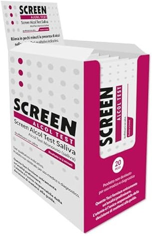 Screen Pharma Screen Alcol Test su Saliva, confezione da 20 pezzi