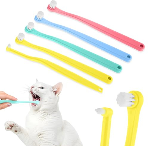 Kifmurase 7 Stück Katzenzahnbürste Für Katzen Hundezahnbürste Zahnbürste Weiches Zahnputzset Toothbrush Für Kleine Haustiere zur Zahnpflege Hund Zahnbürste für Empfindliches Zahnfleisch Von Haustieren