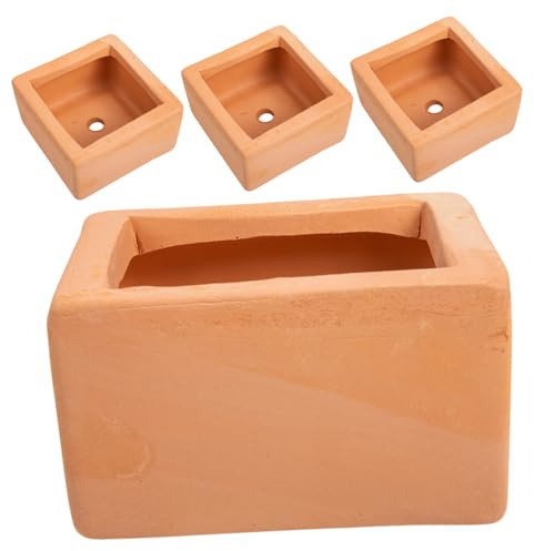 POPETPOP 4pezzi Vasi in Terracotta Da Vivaio Contenitori Per Piante in Argilla Vasi Per Per e Balcone Resistente Intemperie