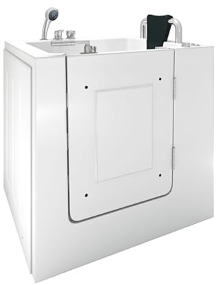 AcquaVapore Sitzwanne Whirlpool Badewanne mit Tür S02WP-B-R 100x78cm