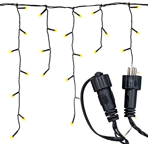 diLED 180-er LED Lichterregen warm-weiß für erweiterbares Profi-Beleuchtungs-System Innen und Außen wasserdicht OHNE Netzteil