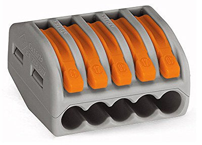 20 X WAGO 222 – 415 Classic Morsetti di collegamento – con leva di comando – 5 moduli – Leva morsetto – dose morsetto