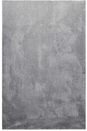 Homie Living | Kurzflor Teppich Super Soft, weich und kuschelig für Wohnzimmer, Schlafzimmer, Flur oder Kinderzimmer | Venice | Grau | (80 x 150 cm)